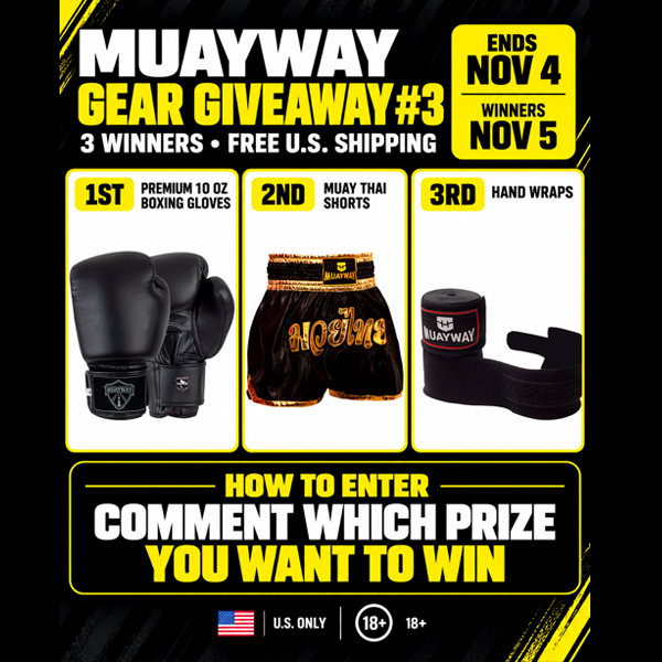 Muayway Gear Giveaway #3 Instagram