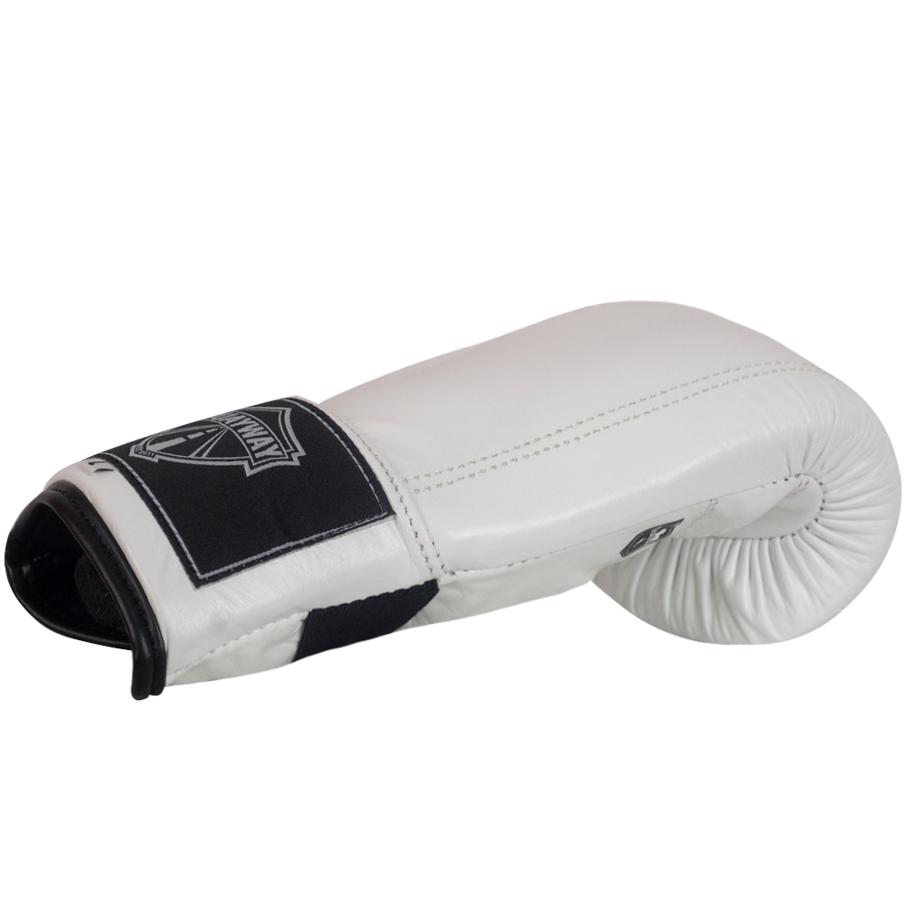 Muayway Bag Gloves Elastic Cuff Muay Thai Boxing White 