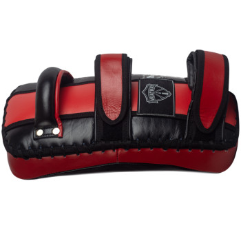 Muayway Curve Thai Pads Genuine Leather Black-Red