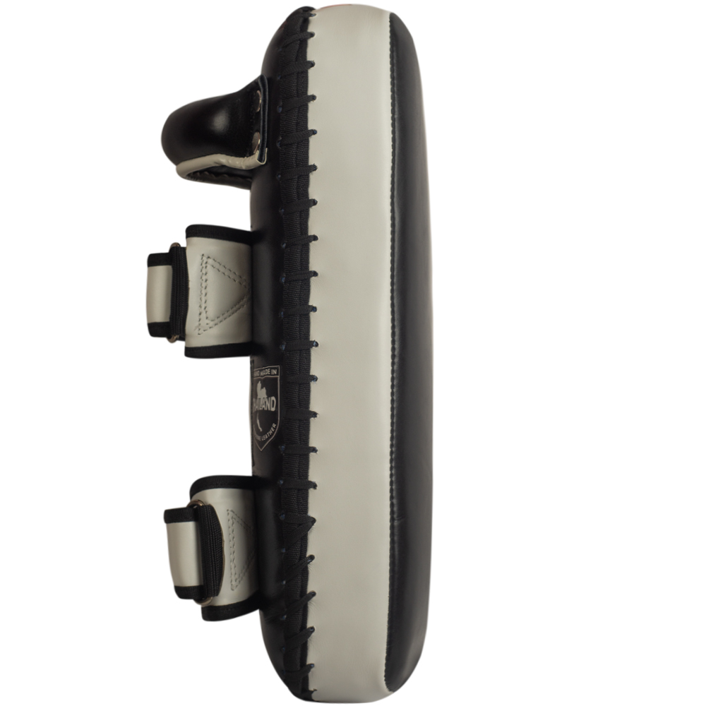 Muayway Straight Thai Pads Genuine Leather Black-White