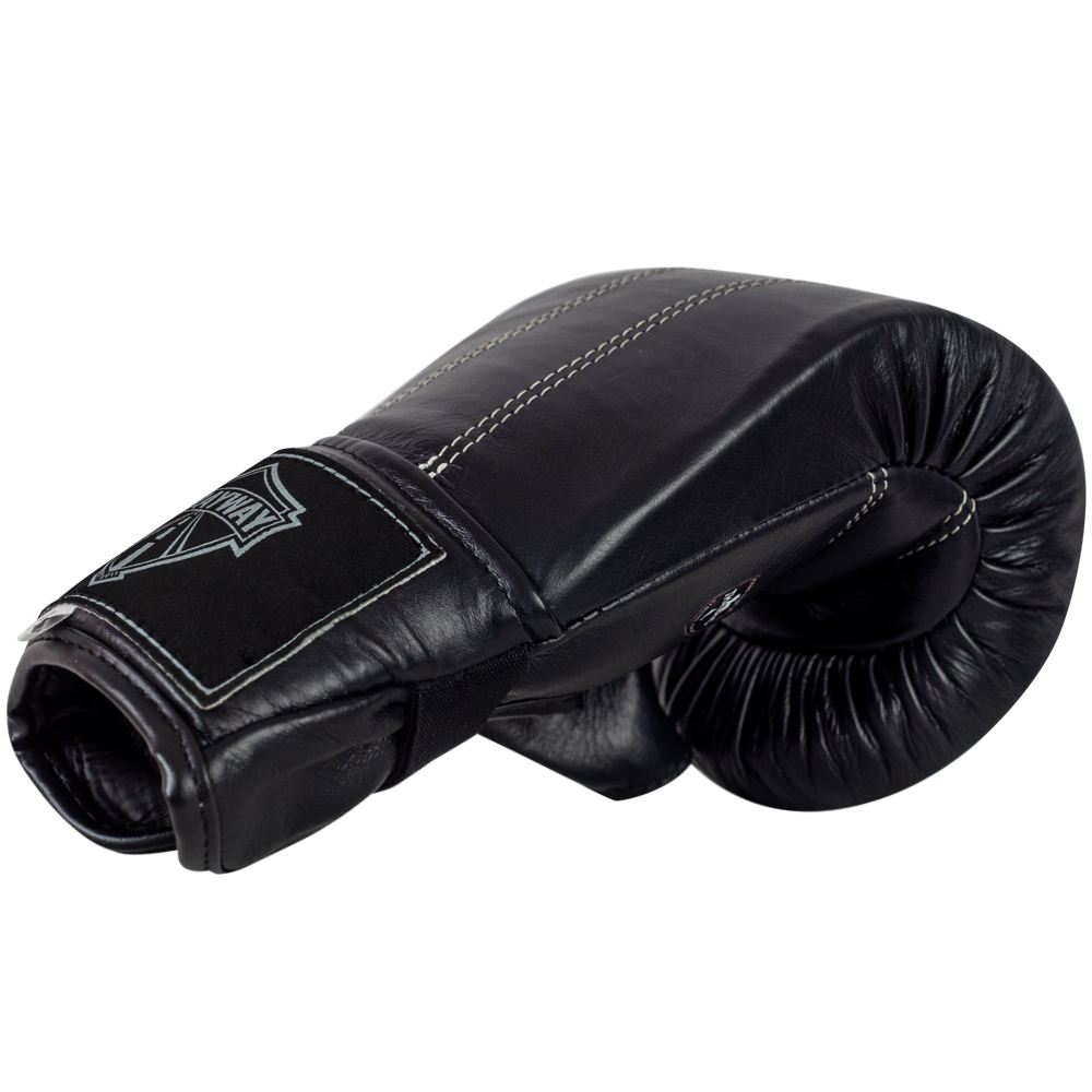 Muayway Bag Gloves Elastic Cuff Muay Thai Boxing Black
