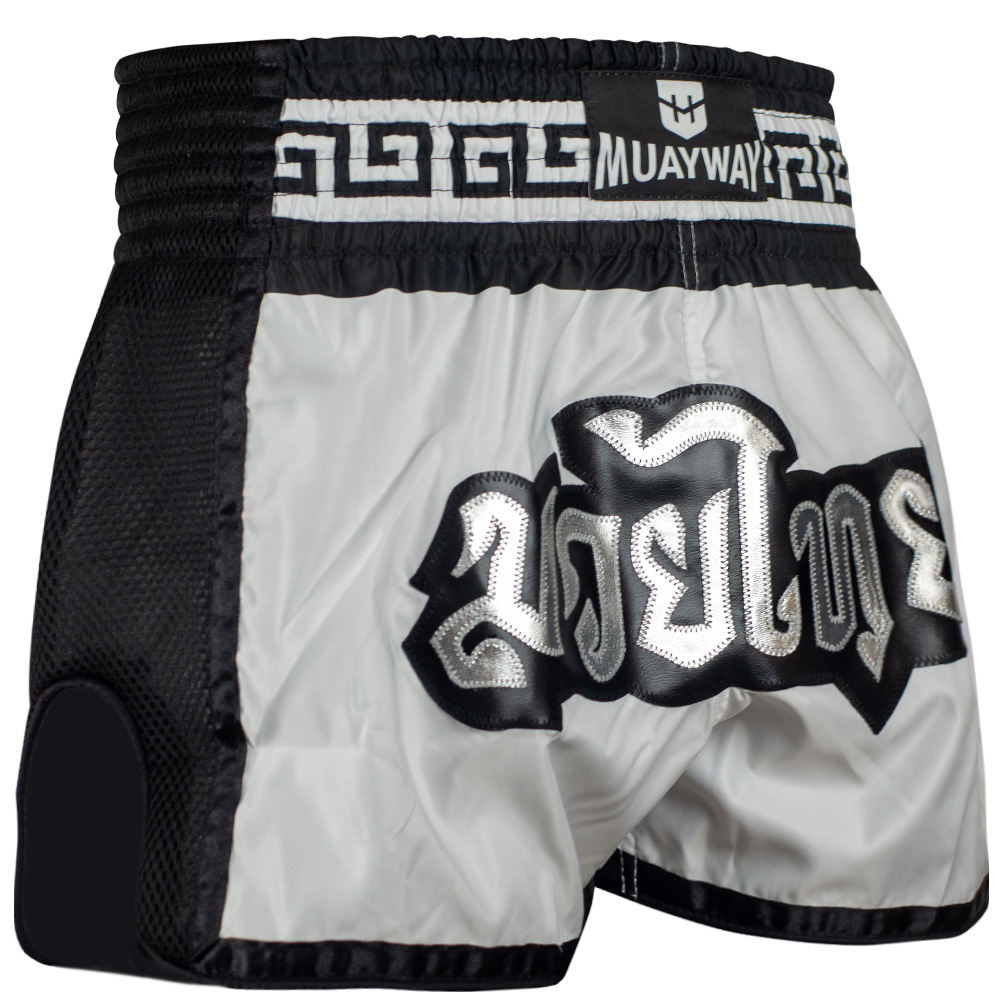 Muayway "Meander" Muay Thai Boxing Shorts White