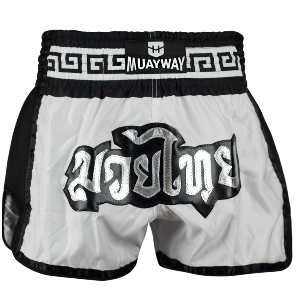 Muayway "Meander" Muay Thai Boxing Shorts White