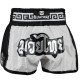 Muayway "Meander" Muay Thai Boxing Shorts White + Branded Keychain 