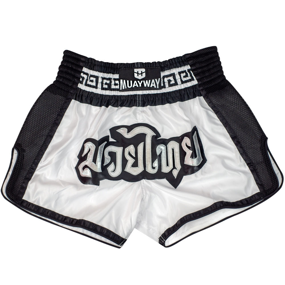 Muayway "Meander" Muay Thai Boxing Shorts White