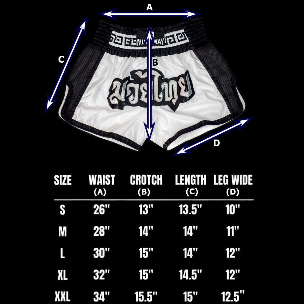 Muayway "Meander" Muay Thai Boxing Shorts Black