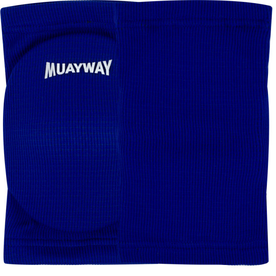 Muayway Knee Pads Guards Muay Thai Boxing Blue + Branded Keychain