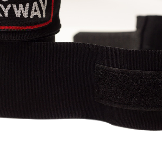 Muayway Hand Wraps Muay Thai Boxing Black + Branded Keychain
