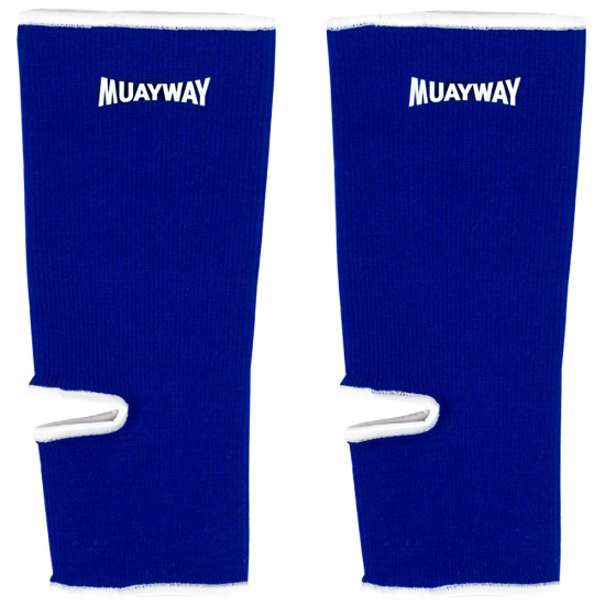 Muayway Ankle Support Brace Guard Muay Thai Boxing Blue + Branded Keychain