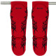 Muayway Shin Guards Cotton Elastic Competition Red Graphic Print + Branded Keychain