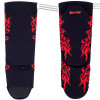 Muayway Shin Guards Cotton Elastic Competition Black Graphic Print
