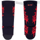 Muayway Shin Guards Cotton Elastic Competition Black Graphic Print + Branded Keychain