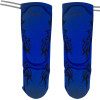 Muayway Shin Guards Cotton Elastic Competition Blue Graphic Print + Branded Keychain