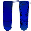 Muayway Shin Guards Cotton Elastic Competition Blue Graphic Print