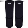 Muayway Shin Guards Cotton Elastic Competition Black + Branded Keychain
