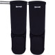 Muayway Shin Guards Cotton Elastic Competition Black + Branded Keychain