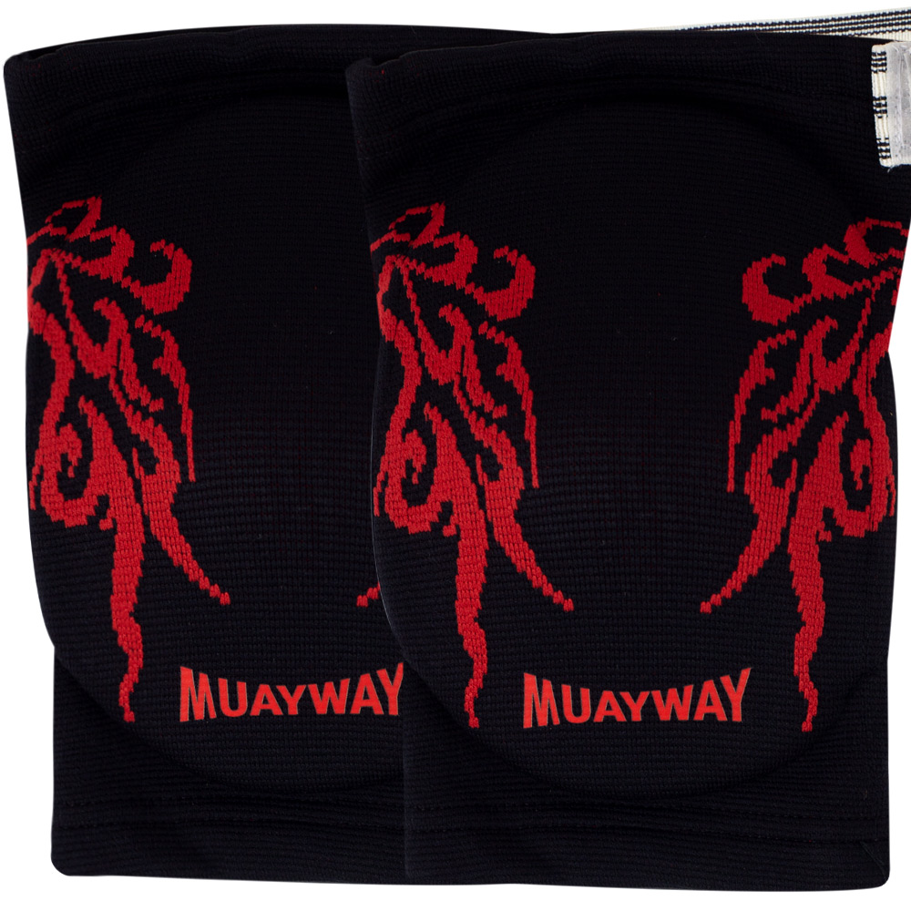 Muayway Elbow Pads Guards Muay Thai Boxing Black Graphic