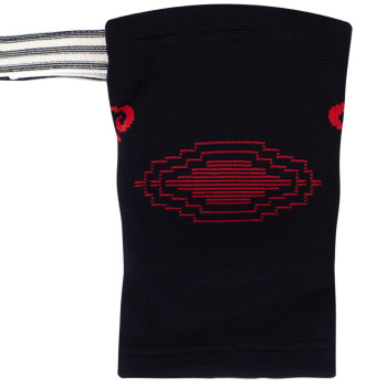 Muayway Elbow Pads Guards Muay Thai Boxing Black Graphic + Branded Keychain