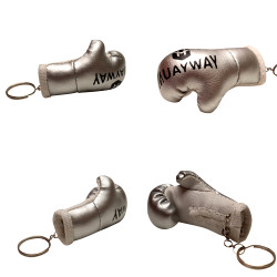 Muayway Elbow Pads Guards Muay Thai Boxing Black + Branded Keychain