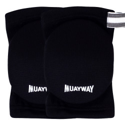Muayway Elbow Pads Guards Muay Thai Boxing Free Size Free Shipping Black