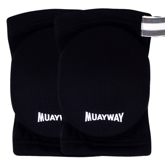 Muayway Elbow Pads Guards Muay Thai Boxing Free Size Free Shipping Black