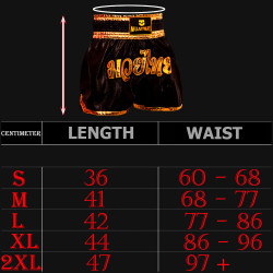Muayway "Black Gold Heritage" Muay Thai Boxing Shorts + Branded Keychain