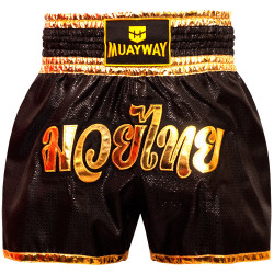 Muayway "Black Gold Heritage" Muay Thai Boxing Shorts + Branded Keychain