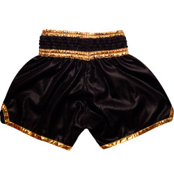 Muayway "Black Gold Heritage" Muay Thai Boxing Shorts + Branded Keychain