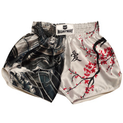 Muayway "Sakura For Samurai" Muay Thai Boxing Shorts + Branded Keychain