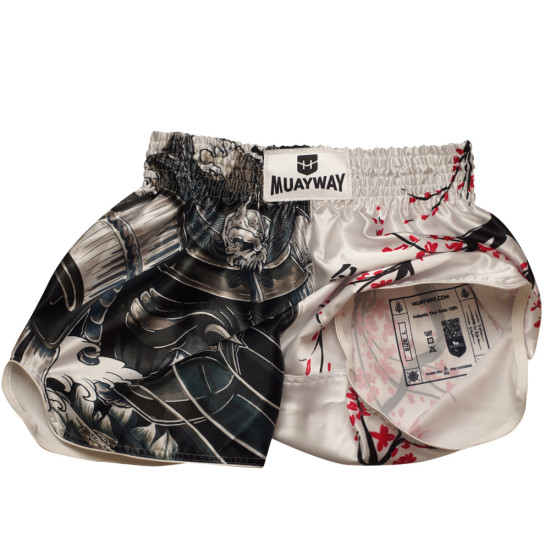 Muayway "Sakura For Samurai" Muay Thai Boxing Shorts + Branded Boxing Glove Keychain Free Shipping