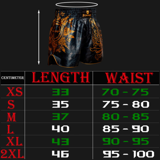 Muayway "Sakura For Samurai" Muay Thai Boxing Shorts + Branded Boxing Glove Keychain Free Shipping